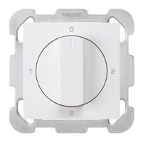 UP-Drehschalter kallysto 2/1L weiss mit Drehgriff