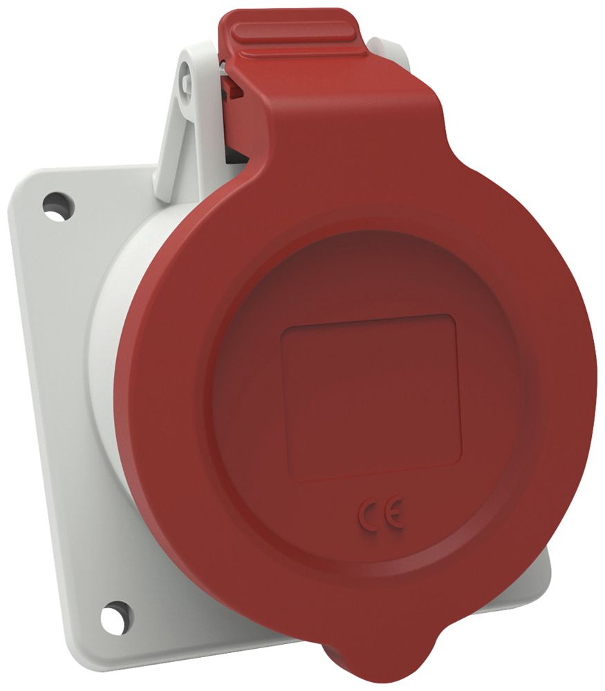 EB-Steckdose CEE Bals INNOLINQ 4P 16A 400V rot 6h IP54 schraublos 75×75mm 20°