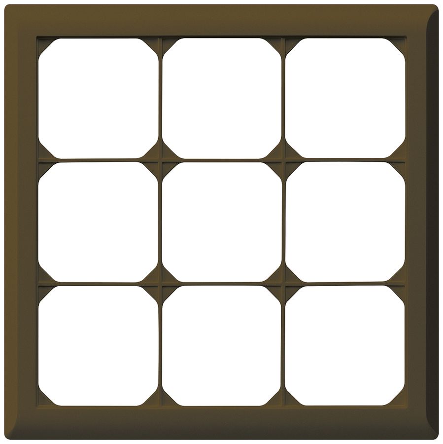 UP-Abdeckrahmen kallysto.line 3×3 braun 212×212mm