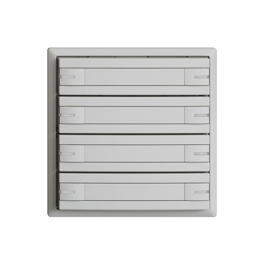 Pulsante KNX RGB EDUE, 250mW, c.LED RGB, c.carta, 8×pulsante, com.1×tasto, grc