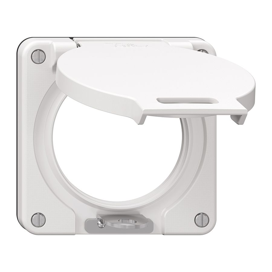 Deckel mit Klappdeckel NEVO Ø60mm abschliessbar ws (Dicht.sz)