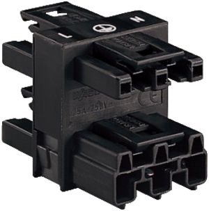 Verteiler WAGO 3L St/3×bu schwarz
