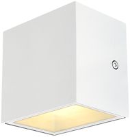 LED-Wandleuchte SLV SITRA CUBE WL 10W 1120lm 3000K IP44 90°/90° weiss
