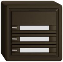 Poussoir KNX RGB AP EDIZIO.liv SNAPFIX® capteur temp.RGB-LED étiqu.3×com.2T br