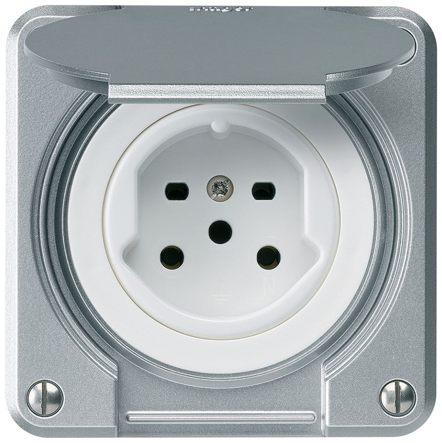 Presa INC robusto tipo 15 alluminio per combinazione