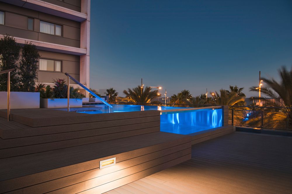 EB-LED-Wandleuchte SLV BRICK, 9W 950lm 3000K asymmetrisch IP65 Edelstahl