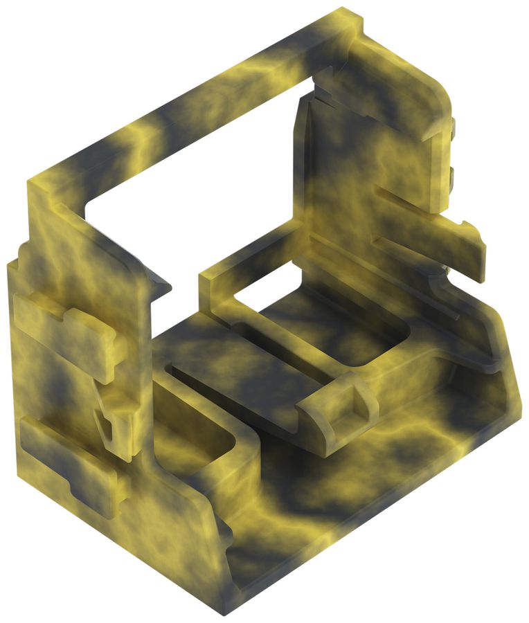 Adaptateur de fixation WAGO 221 sans décharge de traction 10L×4mm² pied gr/jn