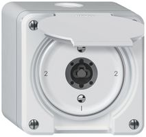 AP-Schlüsselschalter robusto Wechselschalter 16A 250V 86×86mm weiss