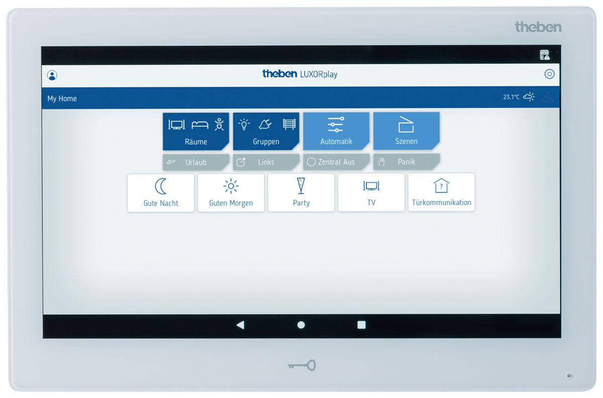 Tablette de contrôle Theben LUXORliving CP10 254mm 10" blanc