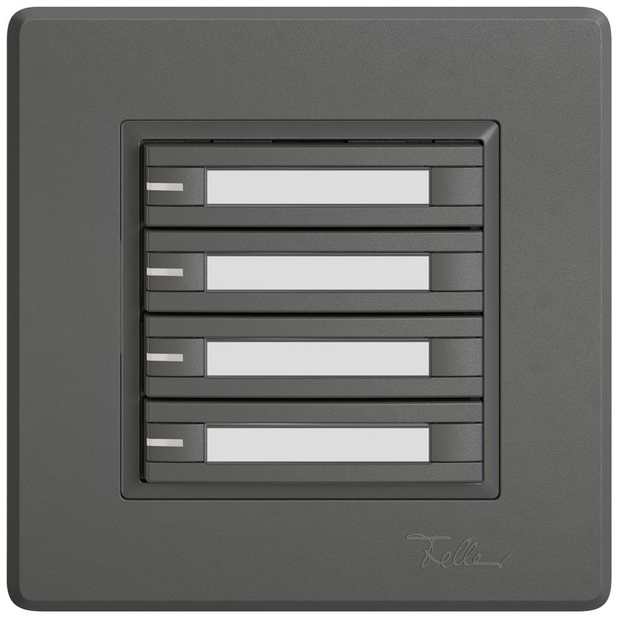 UP-Universaltaster EDIZIO.liv UNI SNAPFIX® m.LED RGB 4× 2-Tbed.Pap.dgu