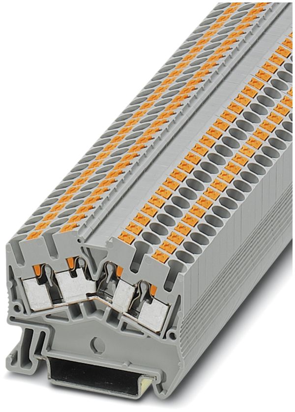 Borne 0.14…4mm² gris connexion Push-in PTS 2.5-QUATTRO