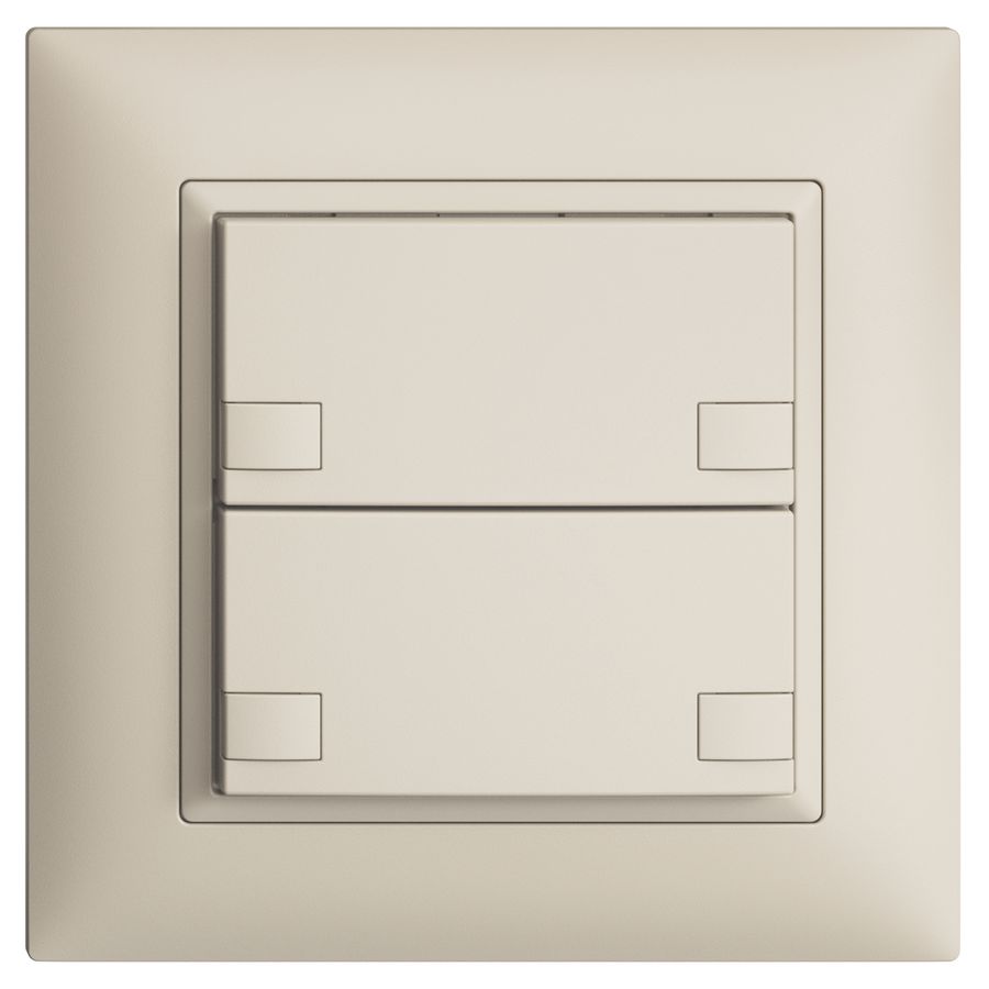 Poussoir KNX RGB ENC EDUE FMI, 250mW, s.LED, 2×poussoir, comm.2×touches, crema