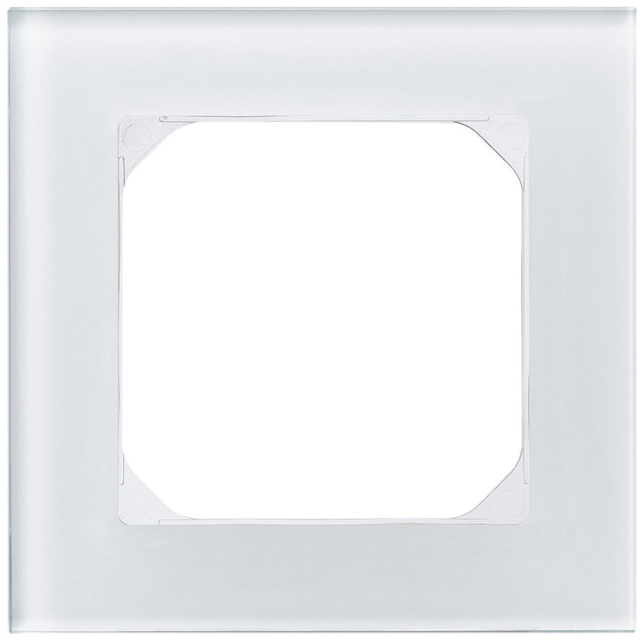 Abdeckrahmen KAL.art 1×1 94×94mm Glas weiss