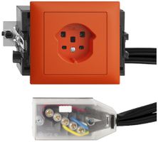 Prise INC EDIZIOdue T25 orange 49…69mm pour câble plat Technofil