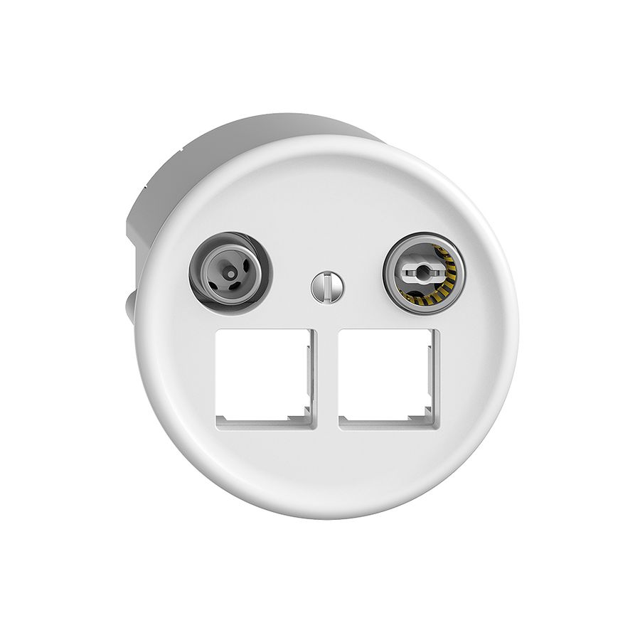 Multimediadose Sdue Q EASYNET 15dB, f.2×RJ45 S-One, weiss