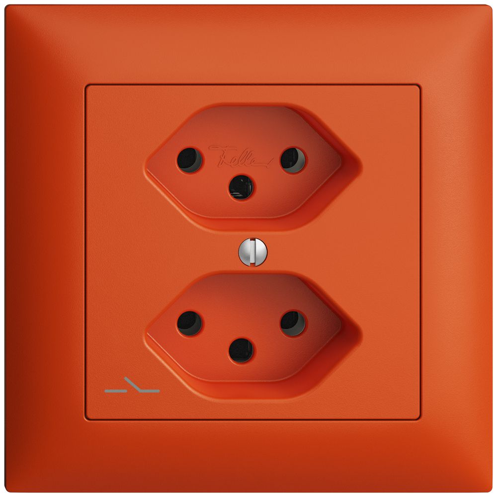 UP-Steckdose EDIZIOdue 2×T13 1×S orange