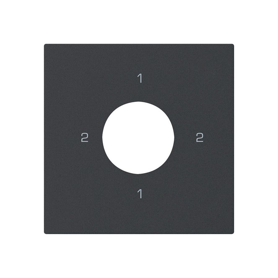 Kit frontale per interruttore a chiave S3 60×60mm kallysto 2-1-2-1 nero