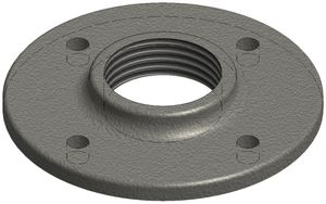 Platine de sol Woertz 100mm M40 gris