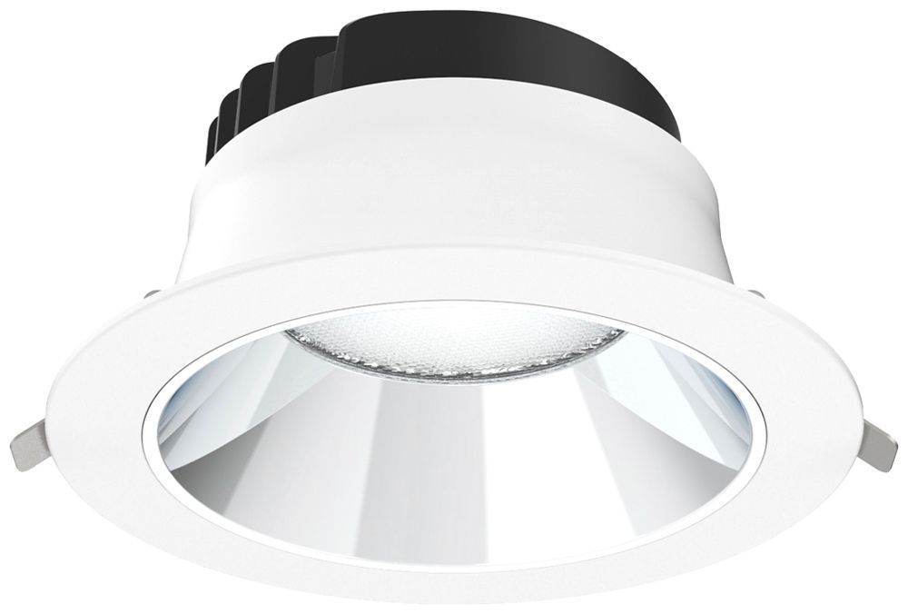 Downlight LED DOTLUX CIRCLEvario 35W 3000…5700K 1-10V DALI VAR Ø245×80mm blanc
