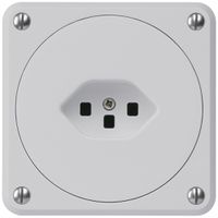 UP-Steckdose robusto Typ 23 grau ohne Klappdeckel für Kombination