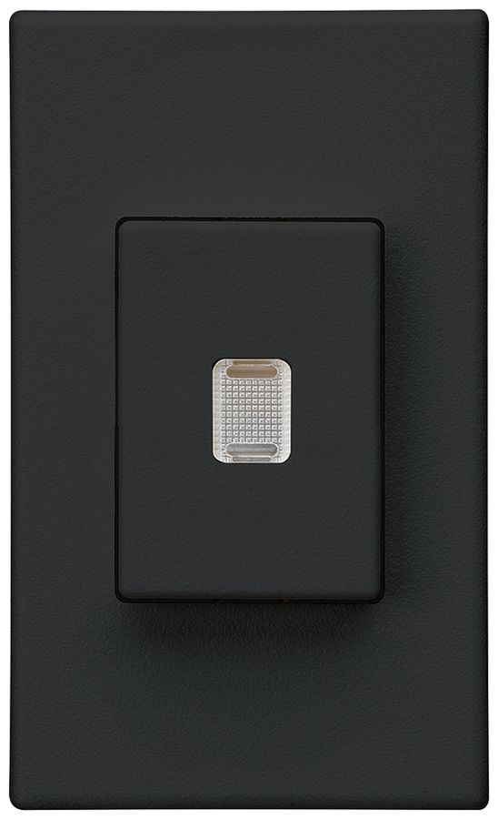 EB-Druckschalter Hager FLF 10A/250V 3/2L beleuchtet schwarz