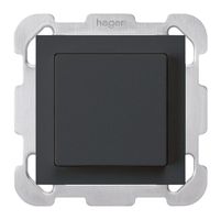 UP-Schalter kallysto 3/1L schwarz mit Befestigungsplatte