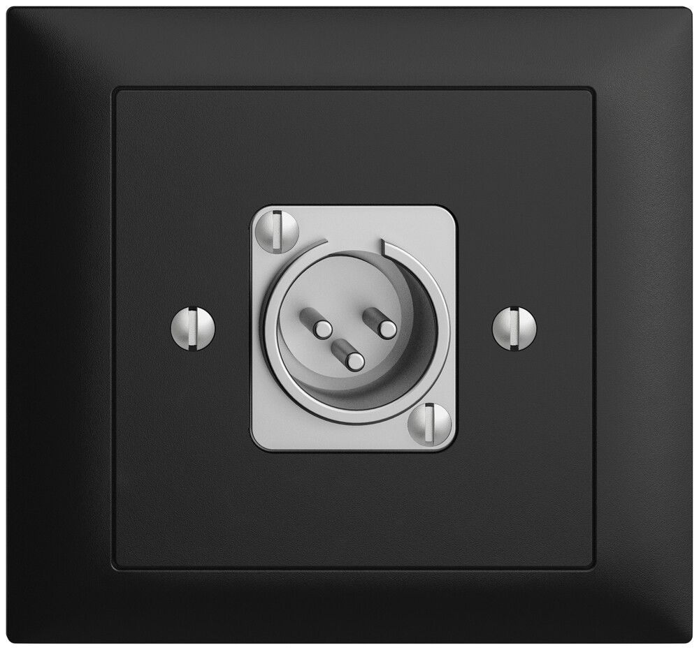 Prise INC XLR avec fiche EDIZIOdue noir
