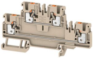 Borne multi-étage Weidmüller A2C PUSH IN 2.5mm² 2 étages beige