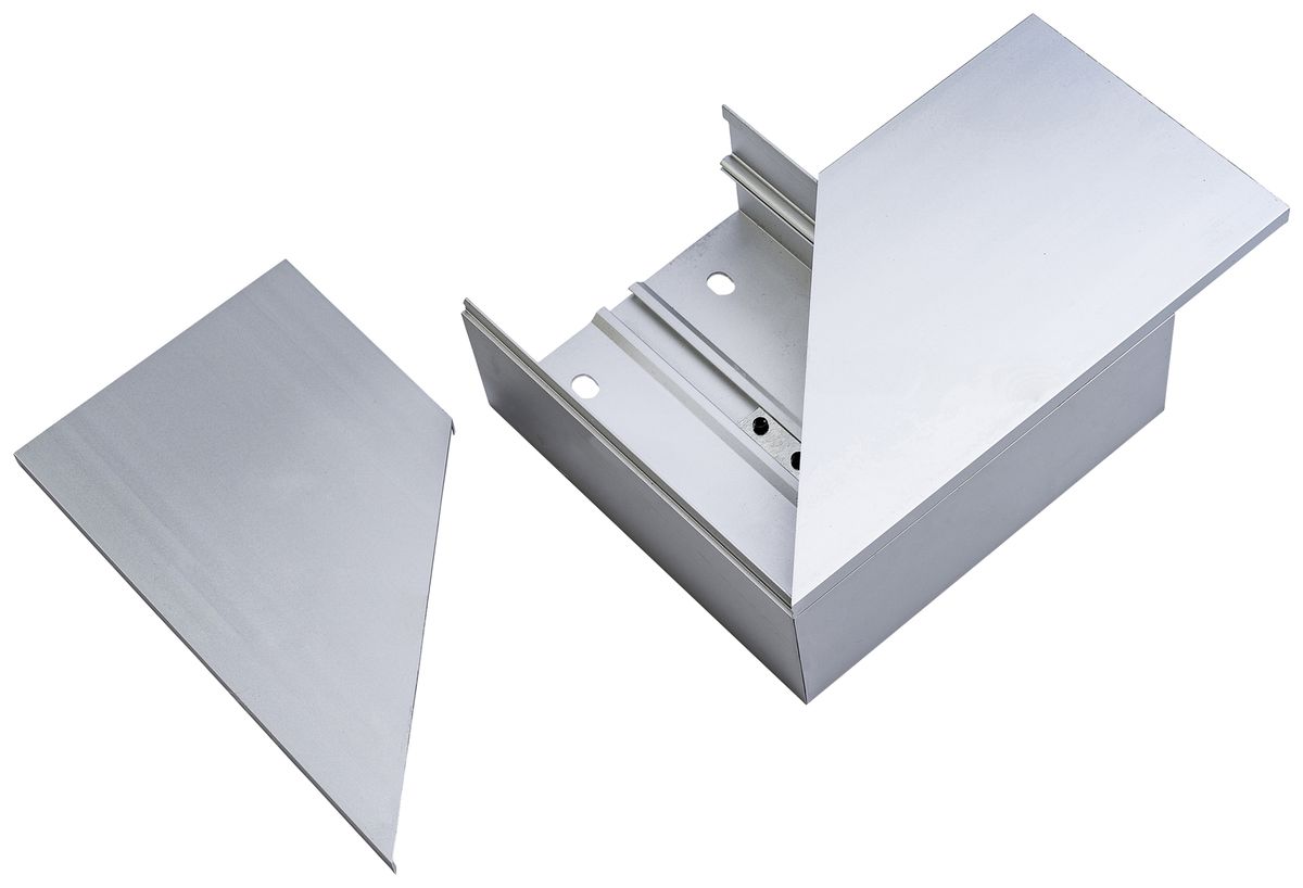 Flachwinkel 90° ELBRO für Kabelkanal 110×60mm Aluminium silber eloxiert