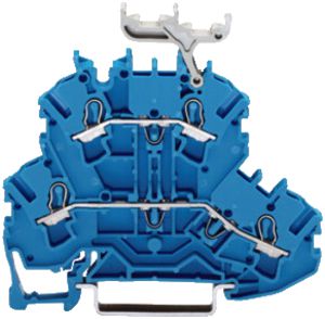 Borne 2 étages WAGO TOPJOB-S 2.5mm² N/N bleu avec support de marquage