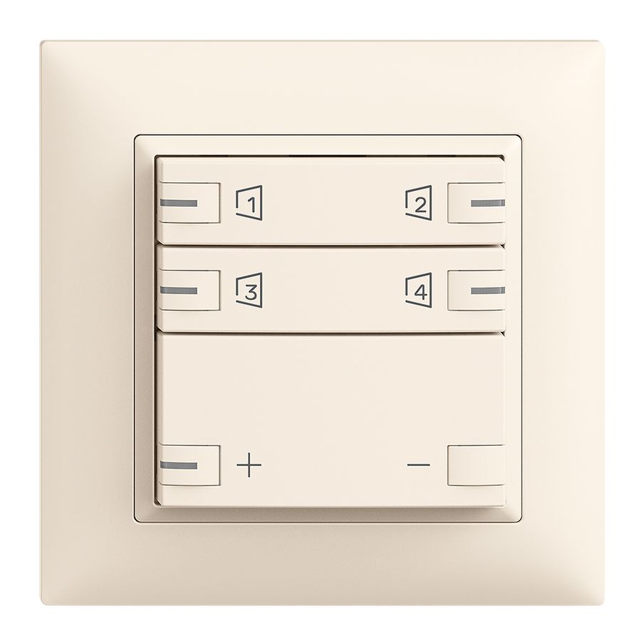 Kit montaggio INC Edue zeptrionAIR, WLAN, dimmer, RGB-LED, 2×tasto, 2×comm.cr