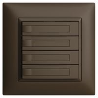 Poussoir KNX RGB ENC EDUE FMI, 250mW, s.LED, a.papier, 4×poussoir,1×touche, cof