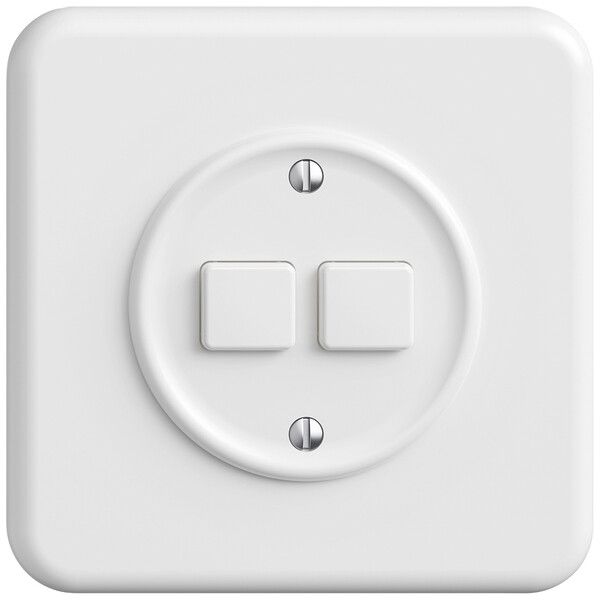 Interruttore a pulsante INC STANDARDdue Wiser c.staz.secondaria 2T 2A bianco