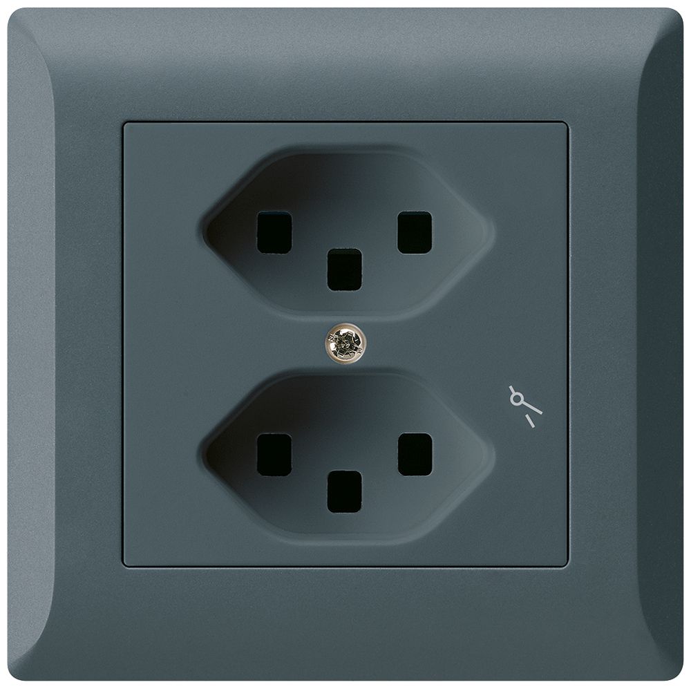 UP-Steckdose Hager kallysto.line 2×T23 1×S C anthrazit