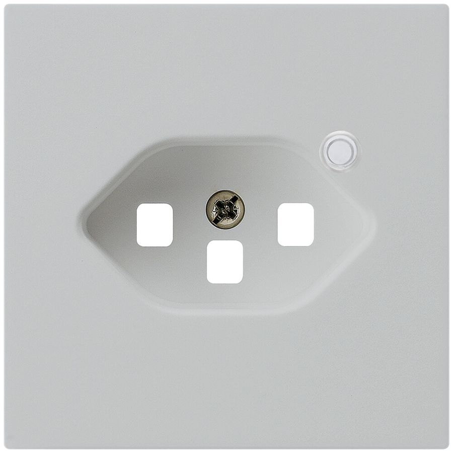 Piastra frontale per presa Hager kallysto 1×T23 illuminato H grigio chiaro