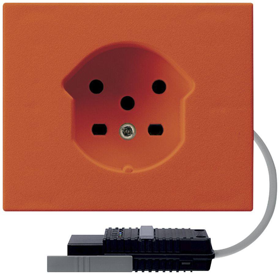 EB-Steckdose T15 FLF orange mit RK-Adapter 5P