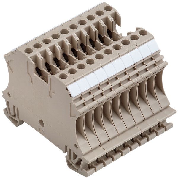 Durchgangs-Reihenklemme Weidmüller WDU /10 BEZ/NE Schraub.2.5mm² TS35 beige