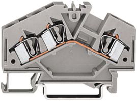 Durchgangsklemme frontverdr. WAGO 4mm² grau