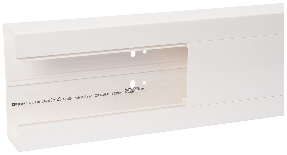 Canale parapetto HF 130×50×2000×80mm materiale sintetico bianco