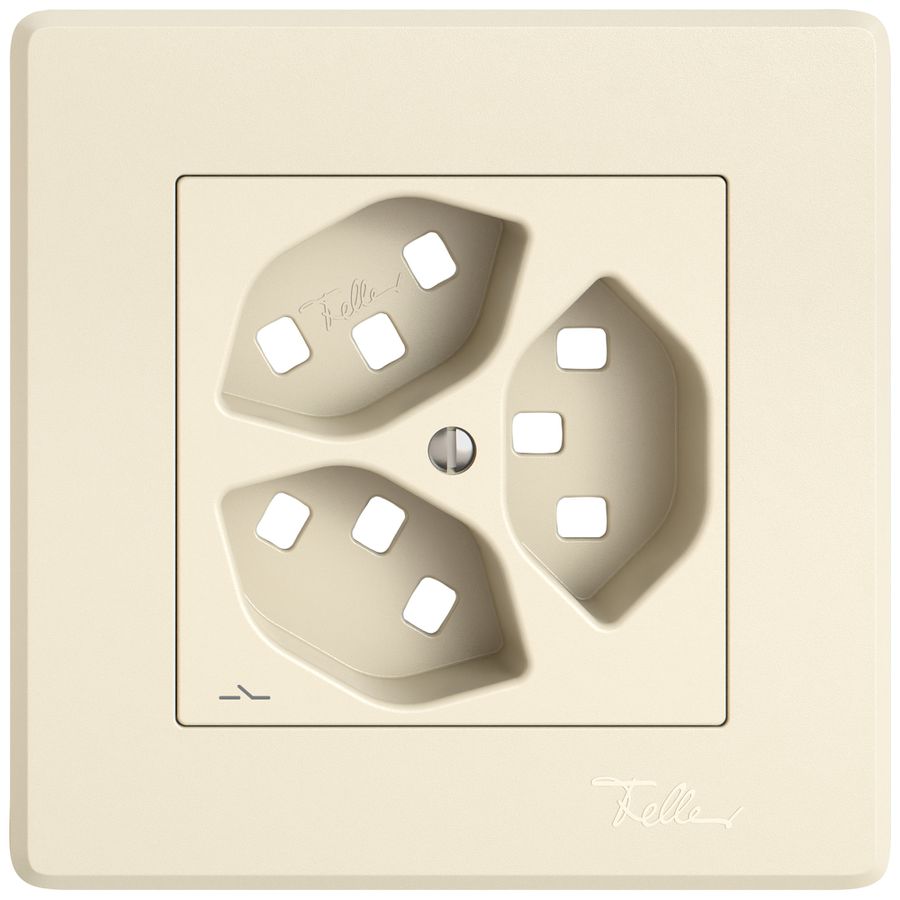 UP-Montageset EDIZIO.liv SNAPFIX® für 3×T23 getrennt cr