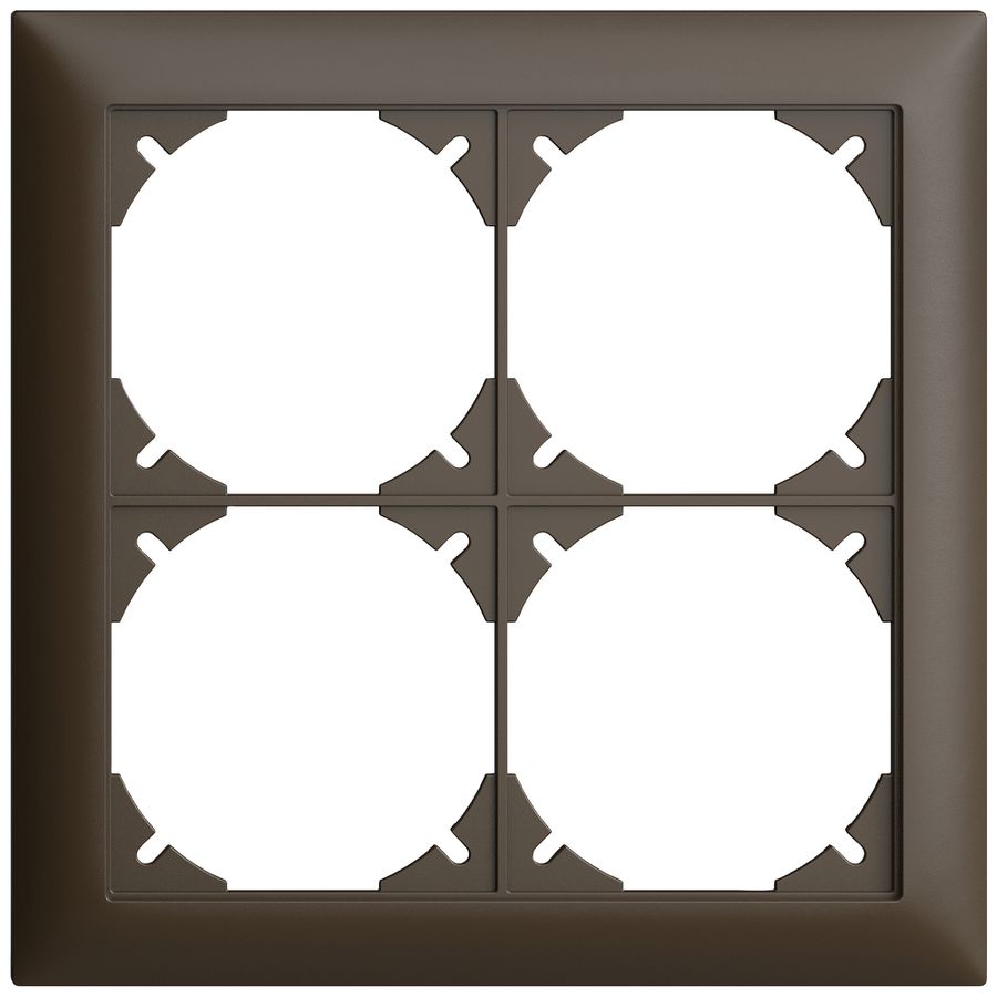 Abdeckrahmen EDIZIOdue 2×2 148×148mm umbra