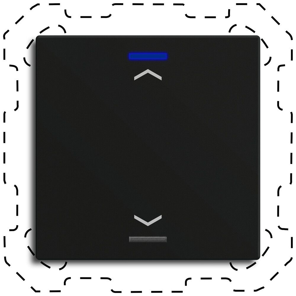 EB-Taster KNX RGBW MDT TAL-6001A16.02S 1T/2B schwarz matt "Jalousie"