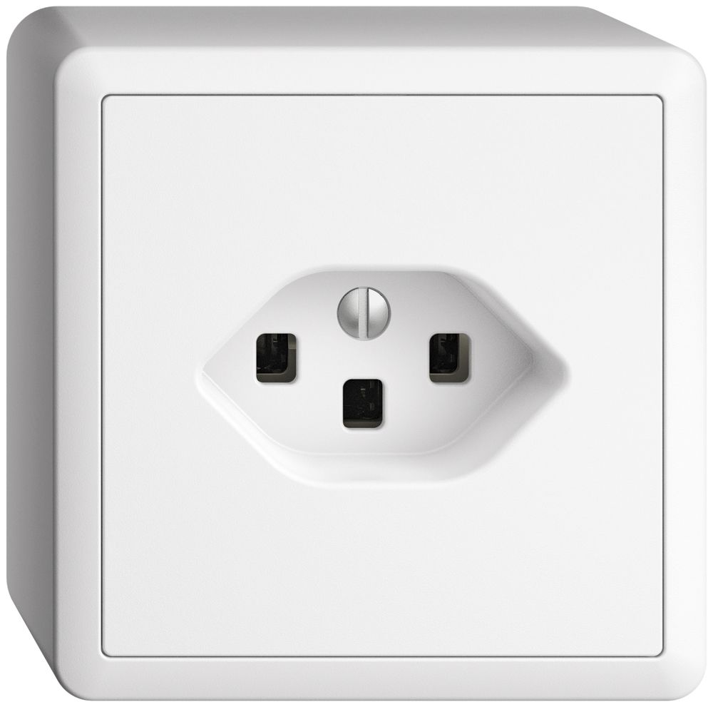 Prise AP EDIZIOdue T23 16A blanc, avec bornes enf.