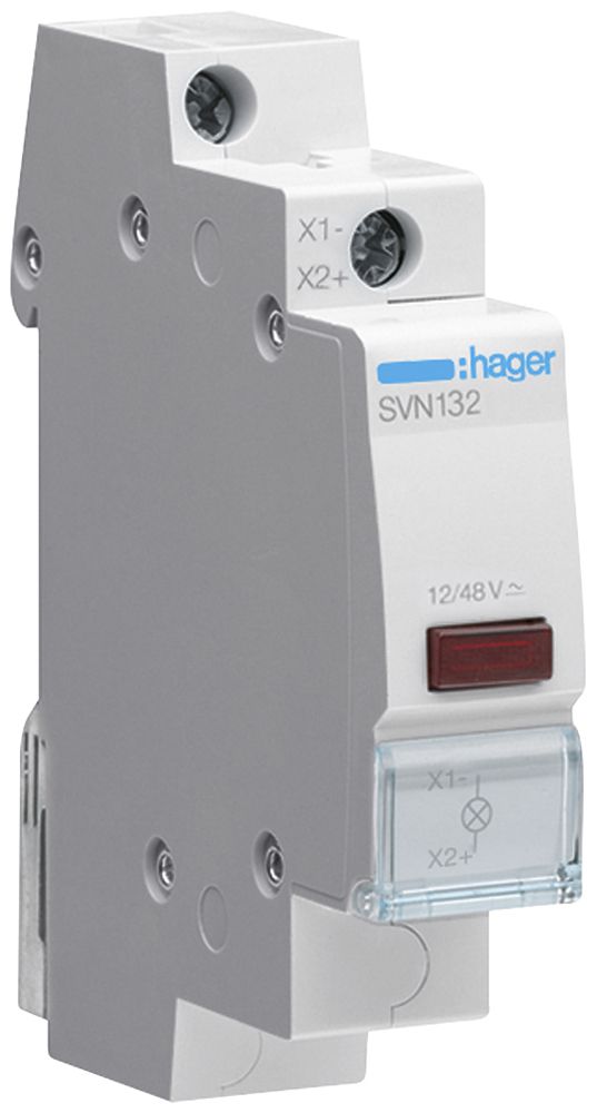 EB-Leuchtmelder Hager LED rot 12 +48V  AC+DC 1PLE