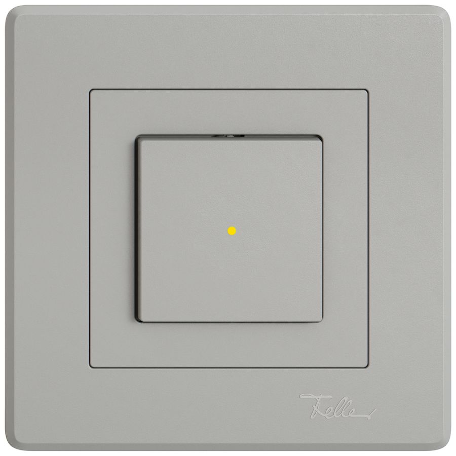 Interruttore a pulsante lumin.INC EDIZIO.liv SNAPFIX® 6/1L lent.front.KS gi grc