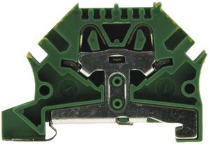 Durchgangs-Reihenklemme Woertz 0.5…4mm² 32A 800V Steckklemmansch.2×1 TH35 gn/gb