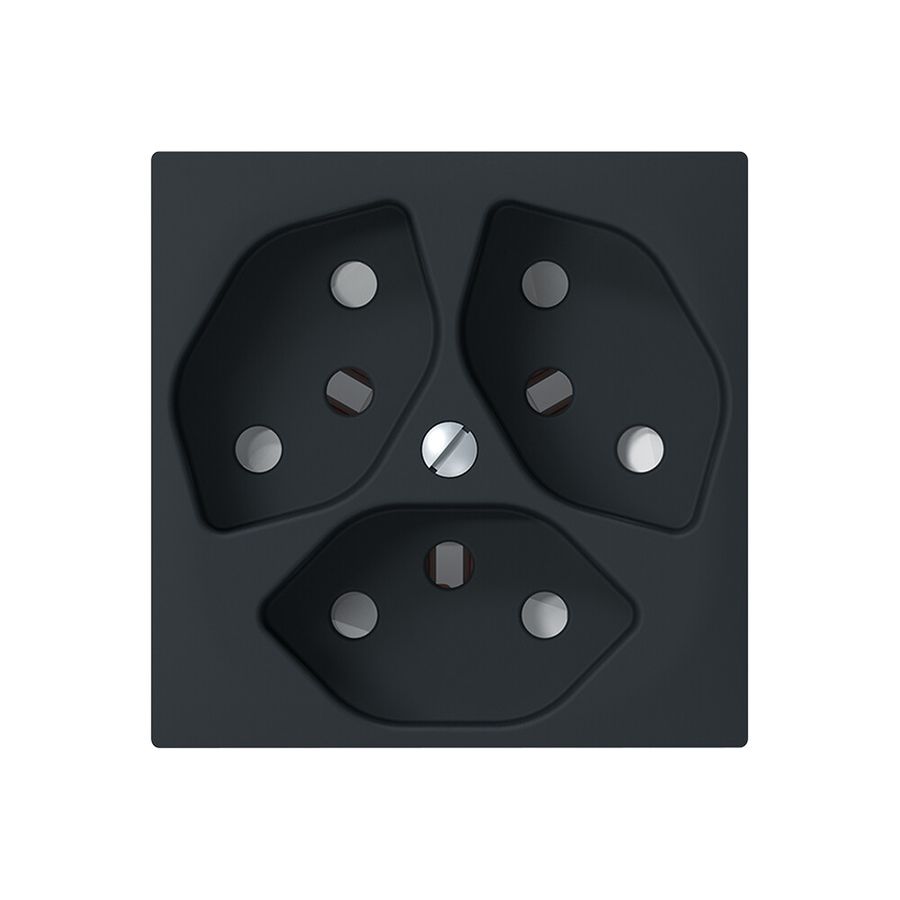 Frontplatte SIDUS anthrazit zu 3×T13