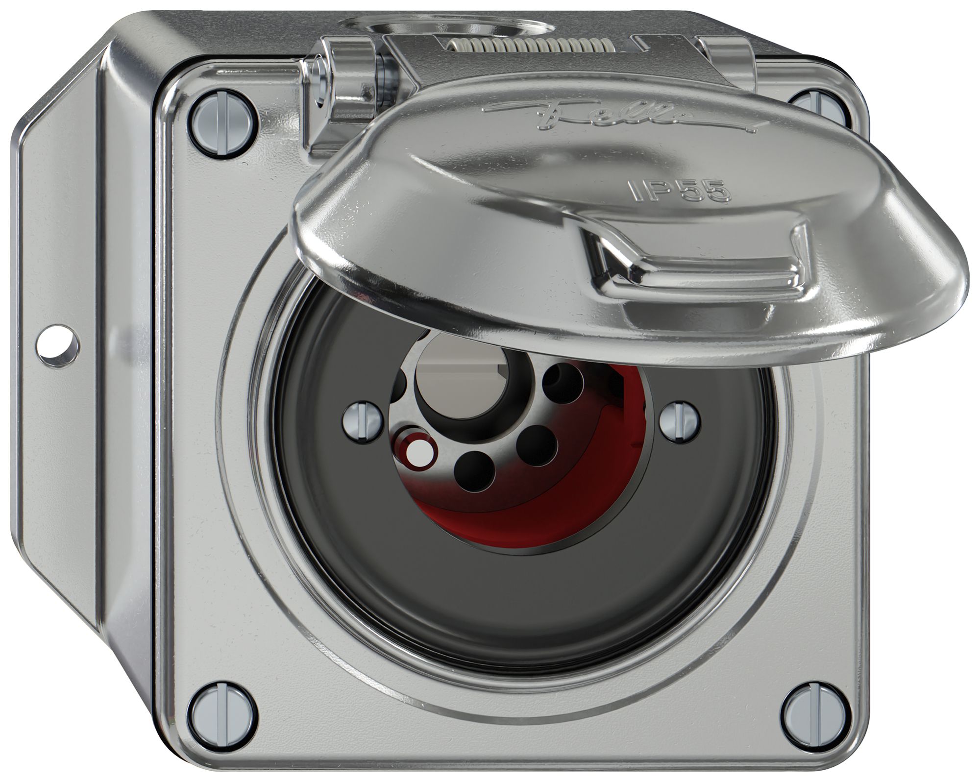 Contact pivotant AP ELEMENT SNAPFIX® 1P 2F 16A 400V 1<-0->2 111×96×78mm alu