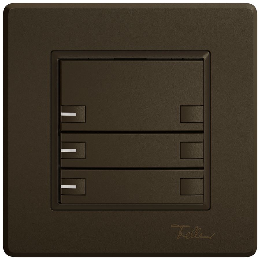 Poussoir universel ENC EDIZIO.liv UNI SNAPFIX® 12…48V a.LED bleu 6× comm.1T br