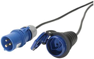 Câble de rallonge Steffen Td 3×1.5mm² 2m CEE16/3/T23 pour l'industrie noir